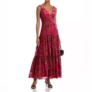 Velvet Burnout Maxi Dress NWT